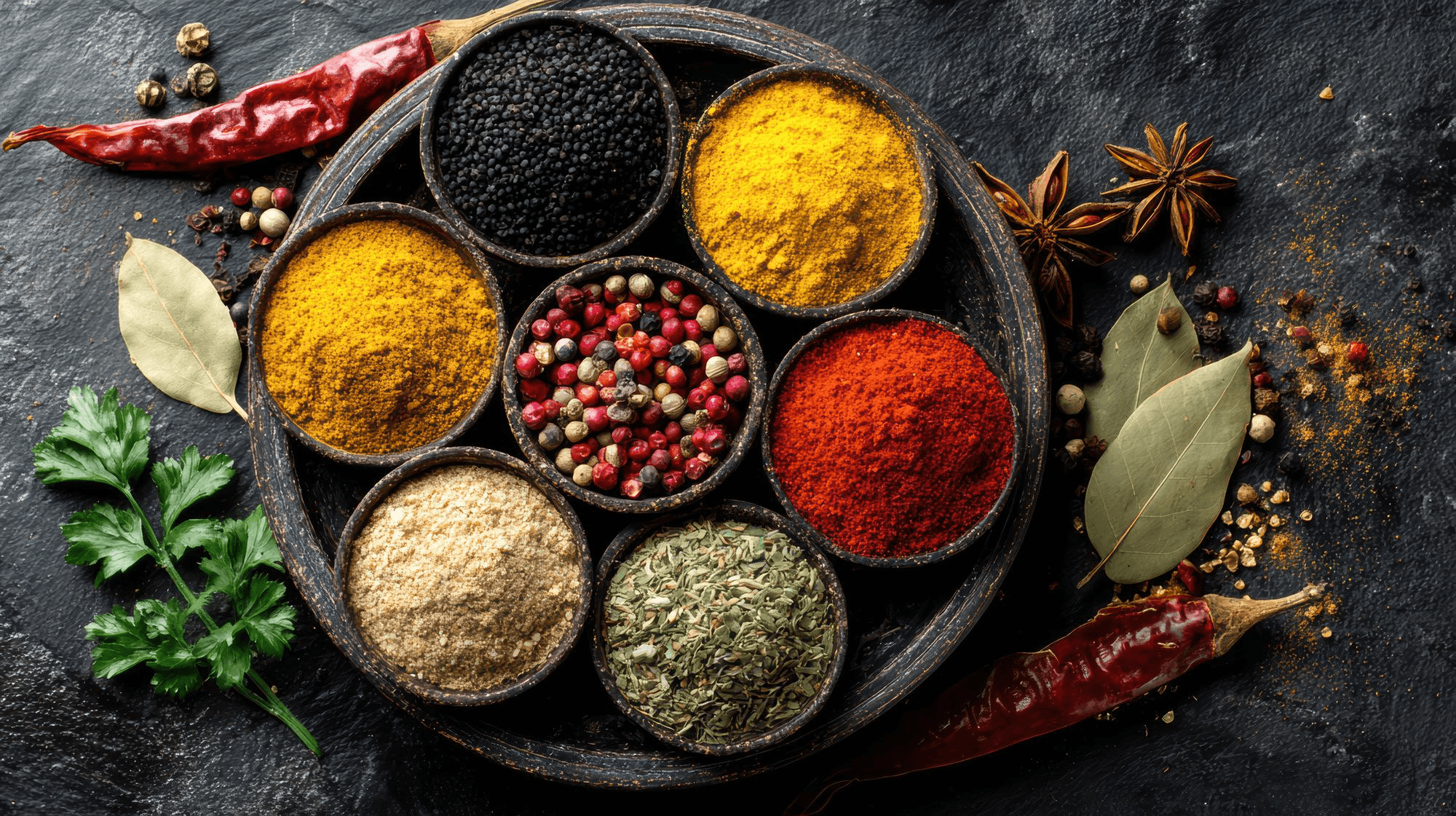 Blended seasonings ready for packaging